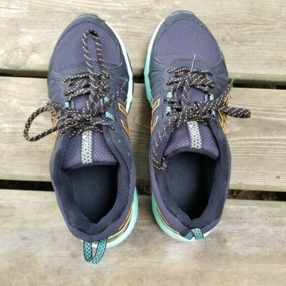 Asics Gel-Venture 7 Running Athletic Shoes Sneakers Black Orange Pop Woman's 9 - Picture 7 of 10